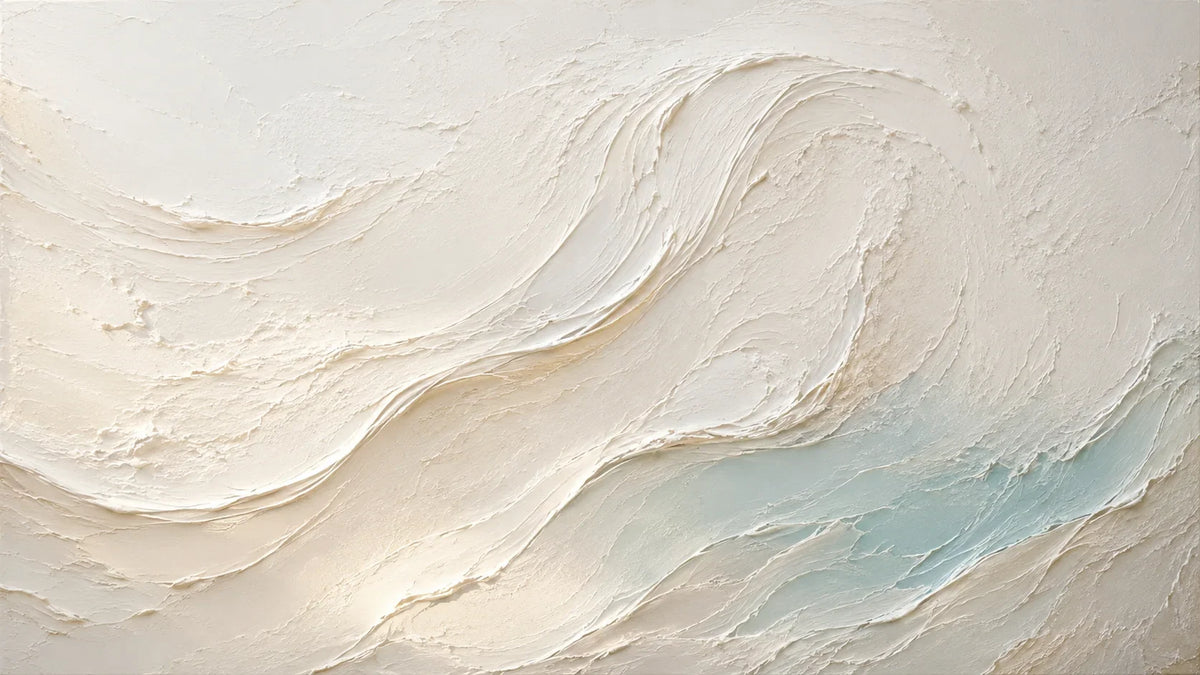 Original artwork view of Seafoam Flow Textured Wall Art | Olyrel