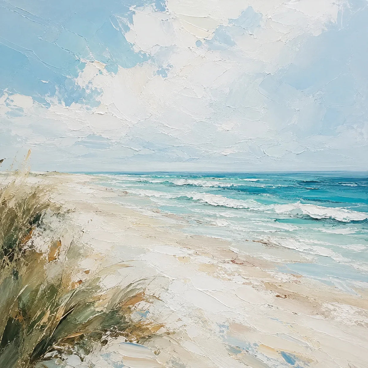 Original artwork view of Shoreline Breeze Coastal Wall Art | Olyrel