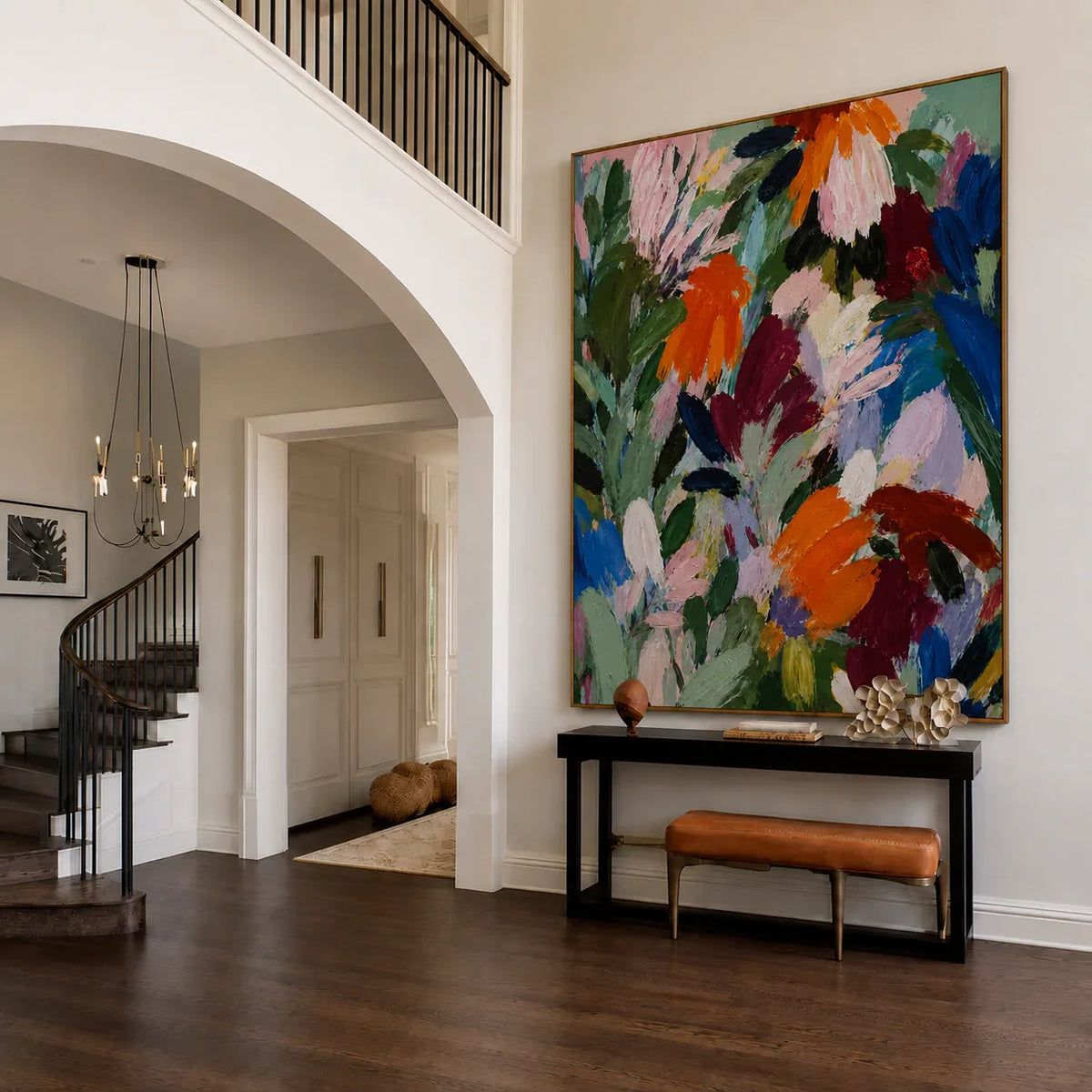 Wildflower Symphony Colorful Floral Wall Art styled interior scene 5 | Olyrel