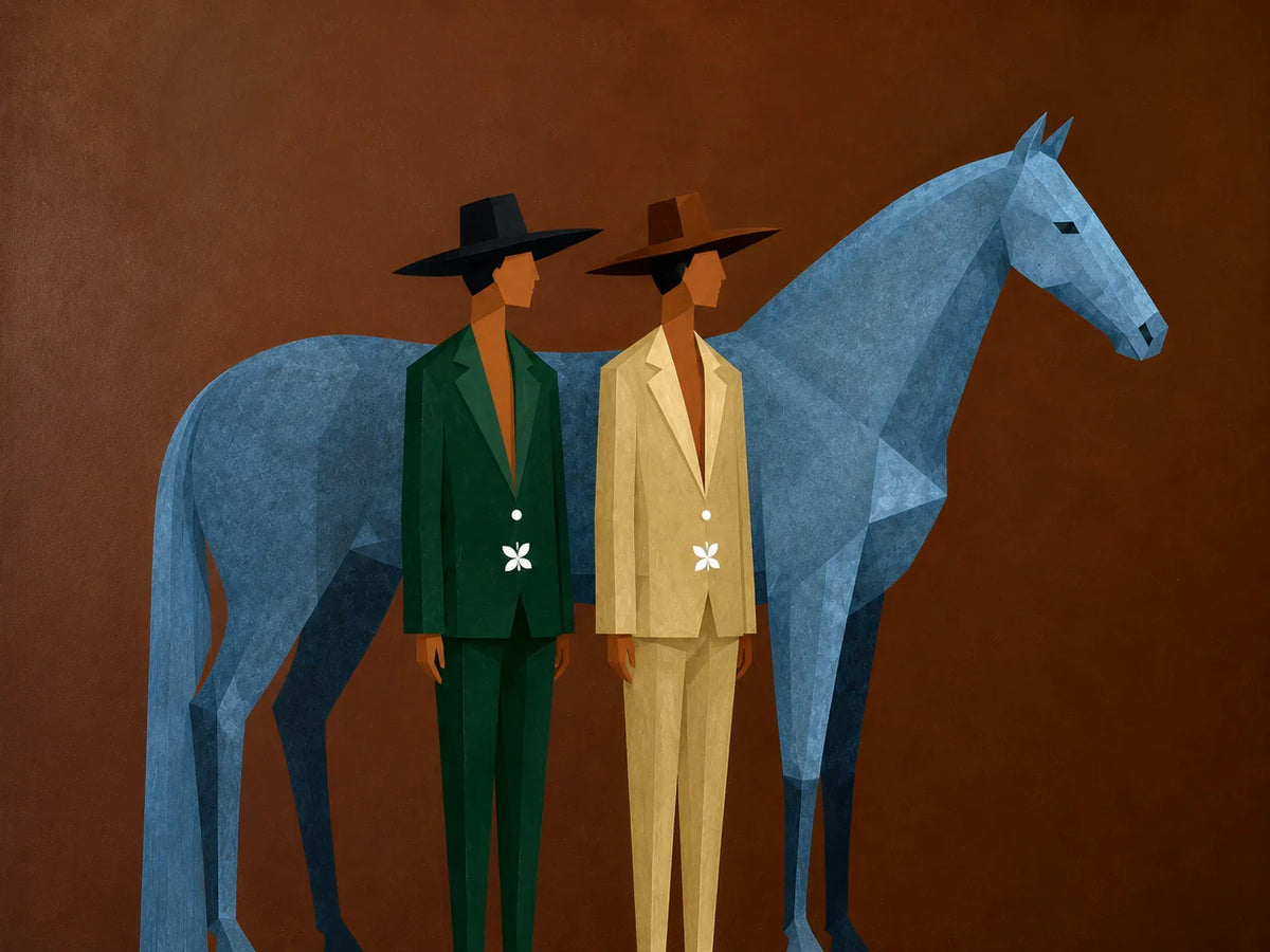 Blue Horse Companions Figurative Wall Art artwork view | Olyrel