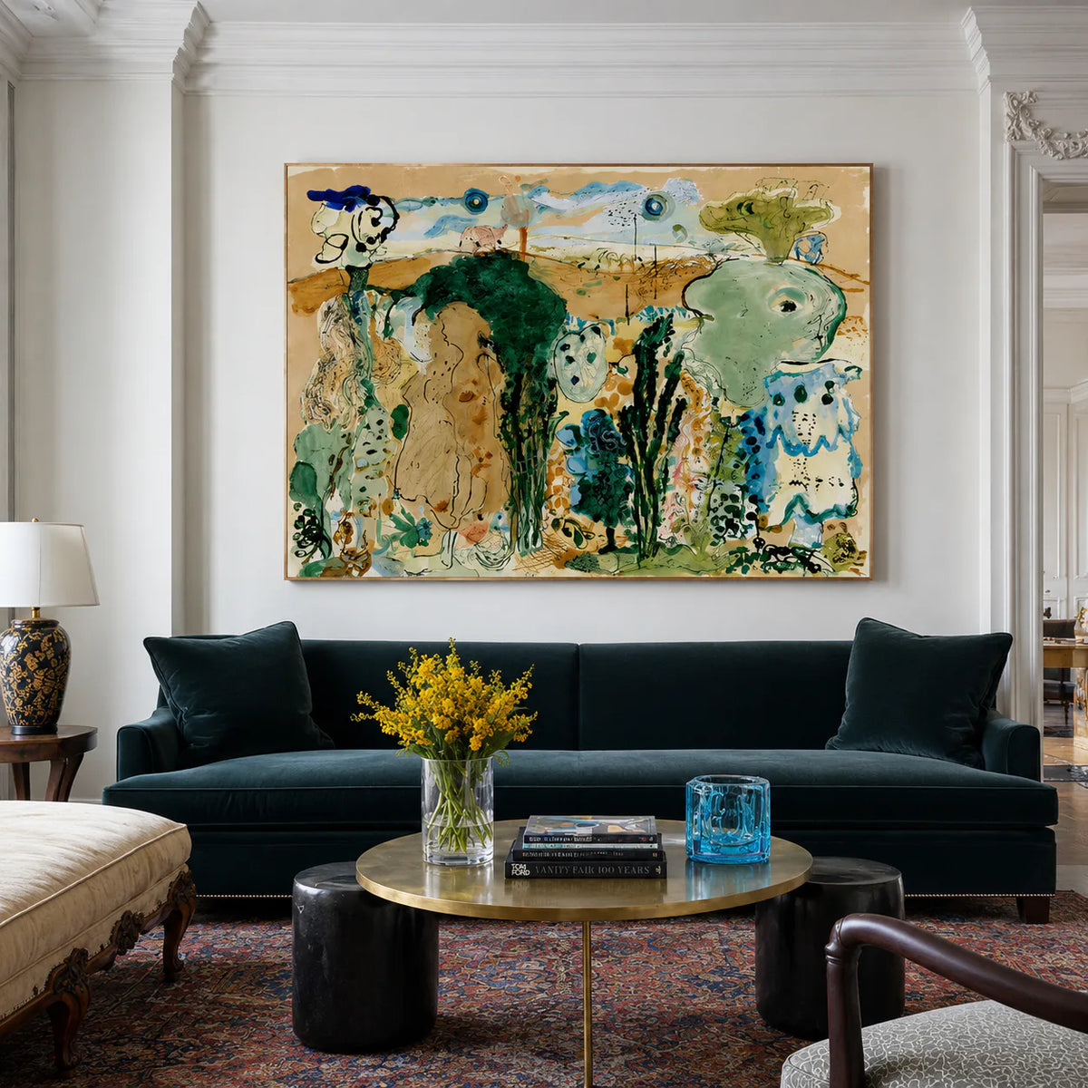 Enchanted Animal Garden Wall Art styled interior scene 4 | Olyrel