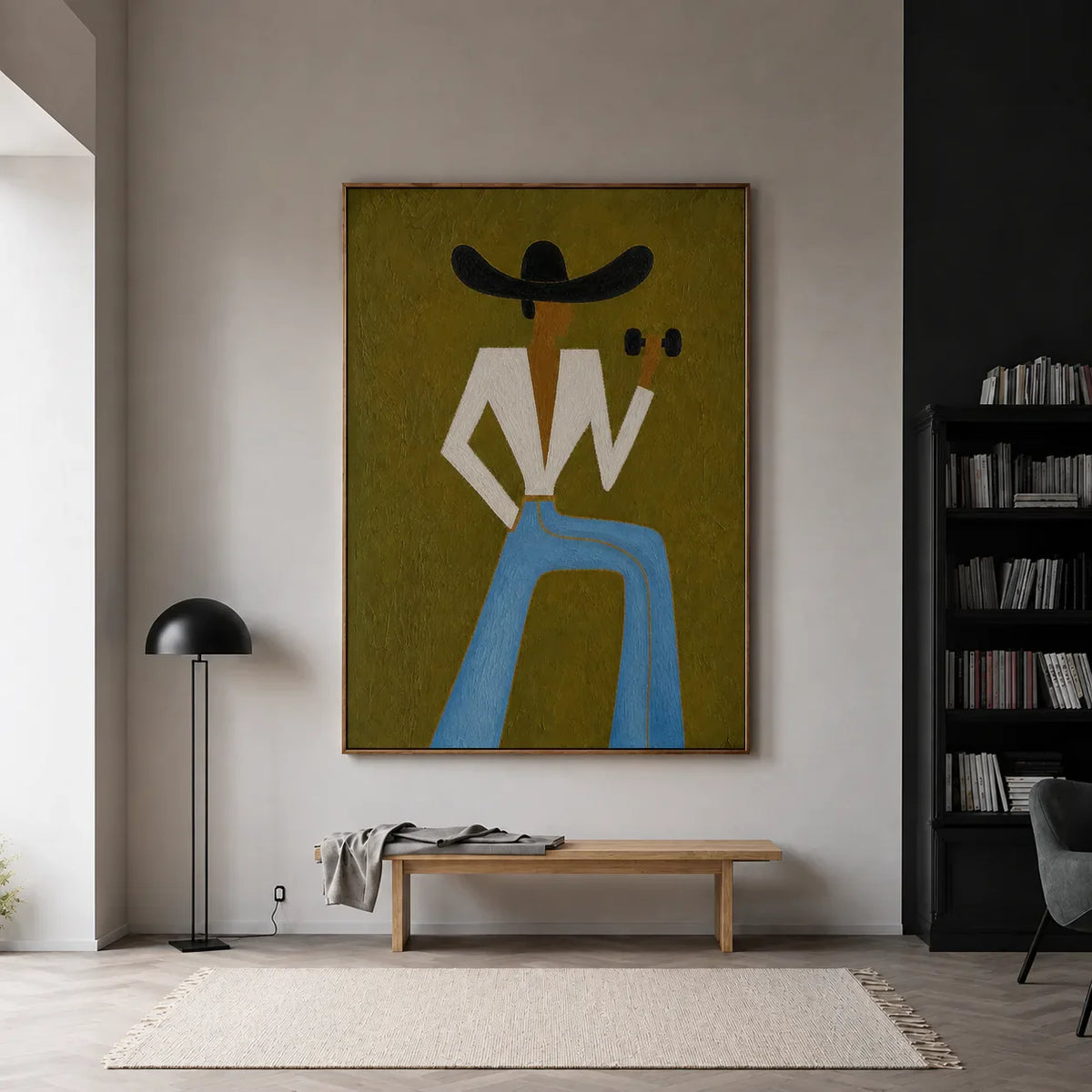 Cowgirl Strength Figurative Wall Art styled interior scene 5 | Olyrel