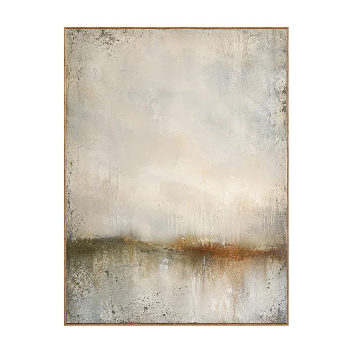 Quiet Horizon Neutral Abstract Wall Art | Olyrel