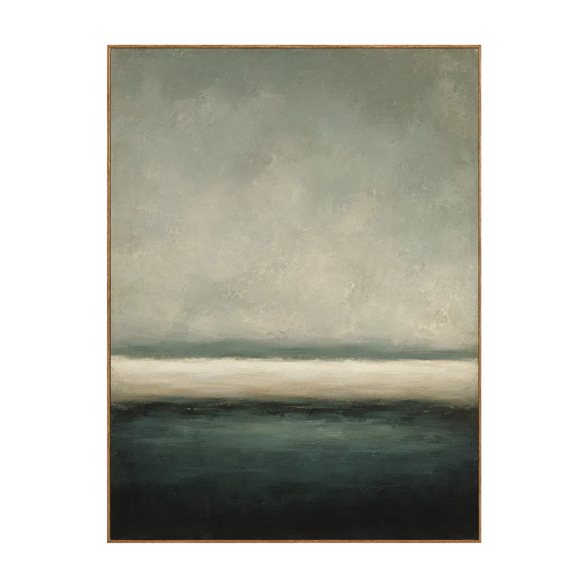 Deep Green Horizon Abstract Wall Art | Olyrel
