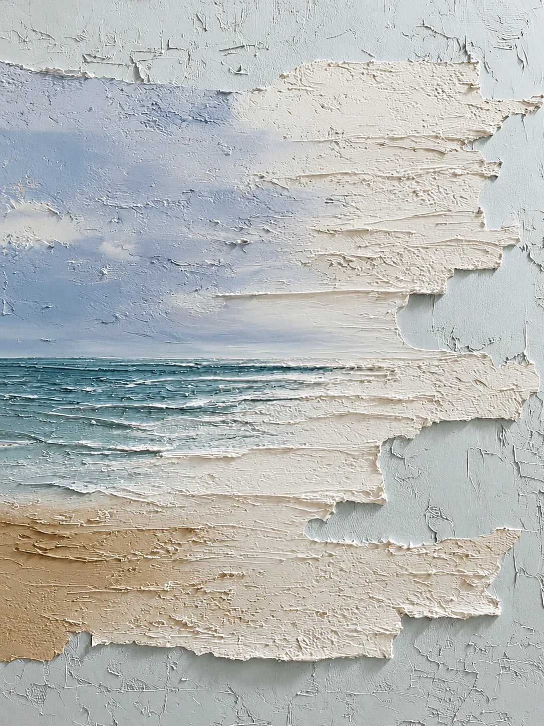 Sea Glass Horizon Textured Wall Art artwork view | Olyrel