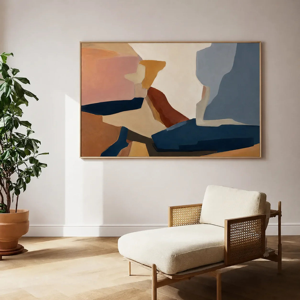 Canyon Passage Color Block Wall Art styled interior scene 5 | Olyrel
