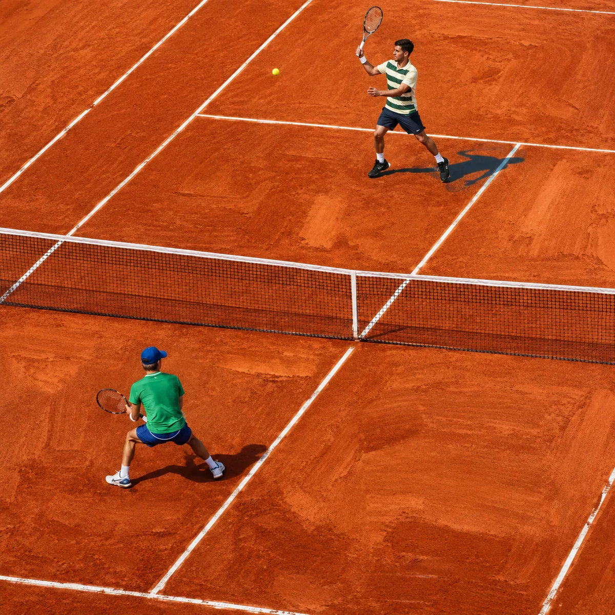 Clay Court Rally Tennis Wall Art artwork view | Olyrel