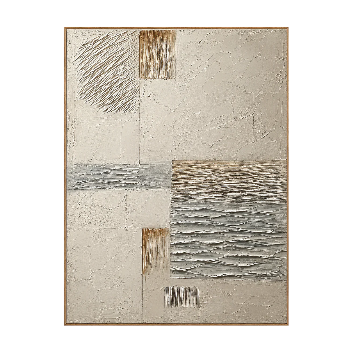 Quiet Weave Neutral Textured Wall Art | Olyrel