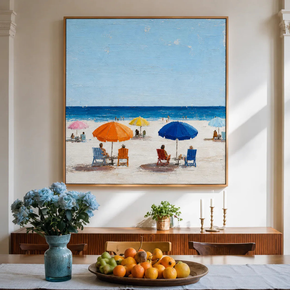 Summer Shore Beach Wall Art styled interior scene 2 | Olyrel