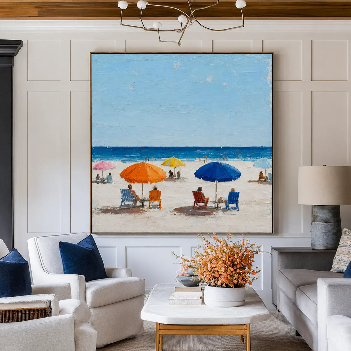 Summer Shore Beach Wall Art styled interior scene 5 | Olyrel