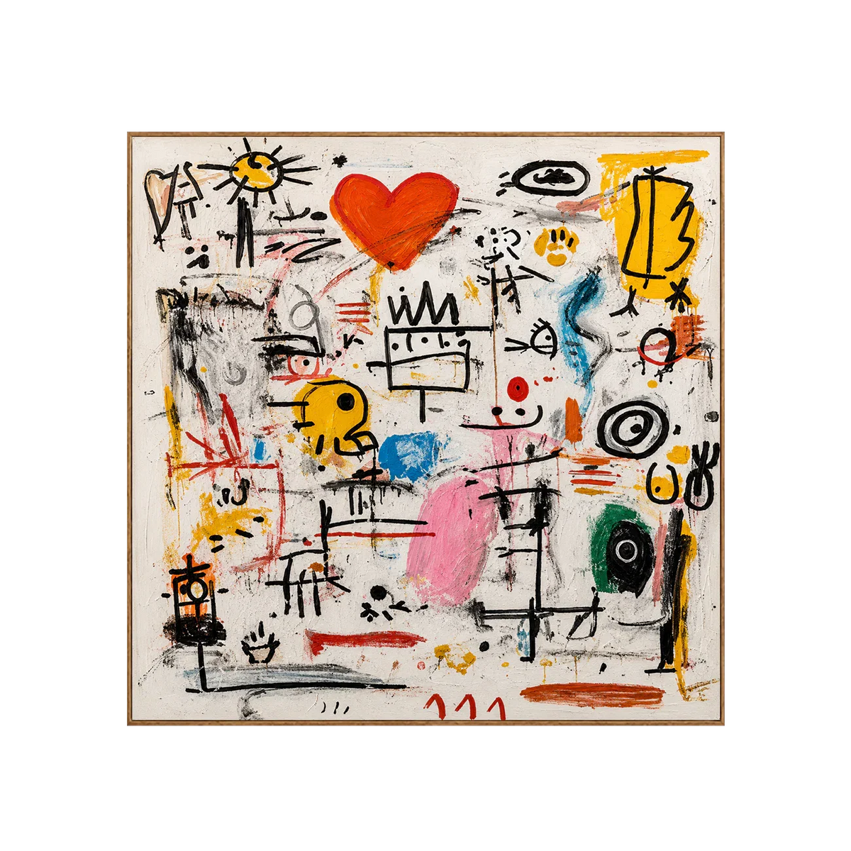Playful Heart Graffiti Wall Art | Olyrel