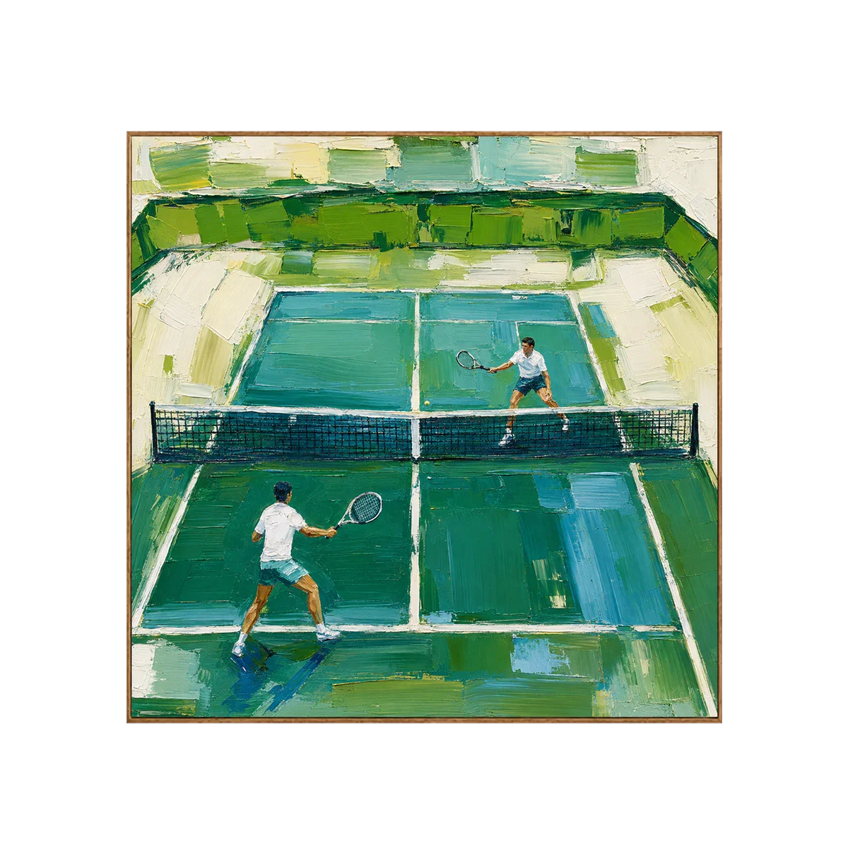 Sunlit Tennis Court Wall Art | Olyrel