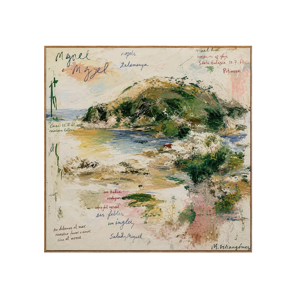 Poetic Green Landscape Wall Art | Olyrel