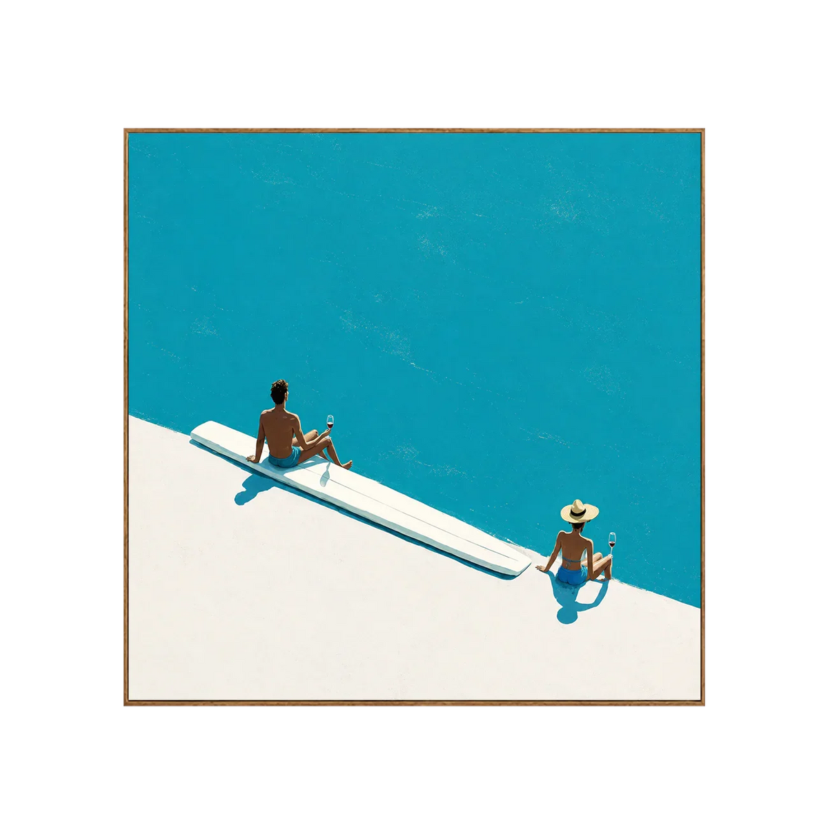 Poolside Pause Minimal Wall Art | Olyrel