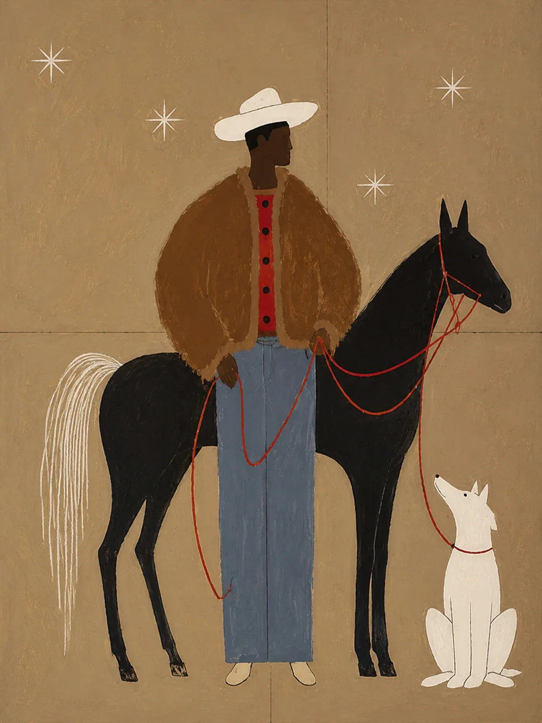 Desert Rider and Hound Wall Art artwork view | Olyrel