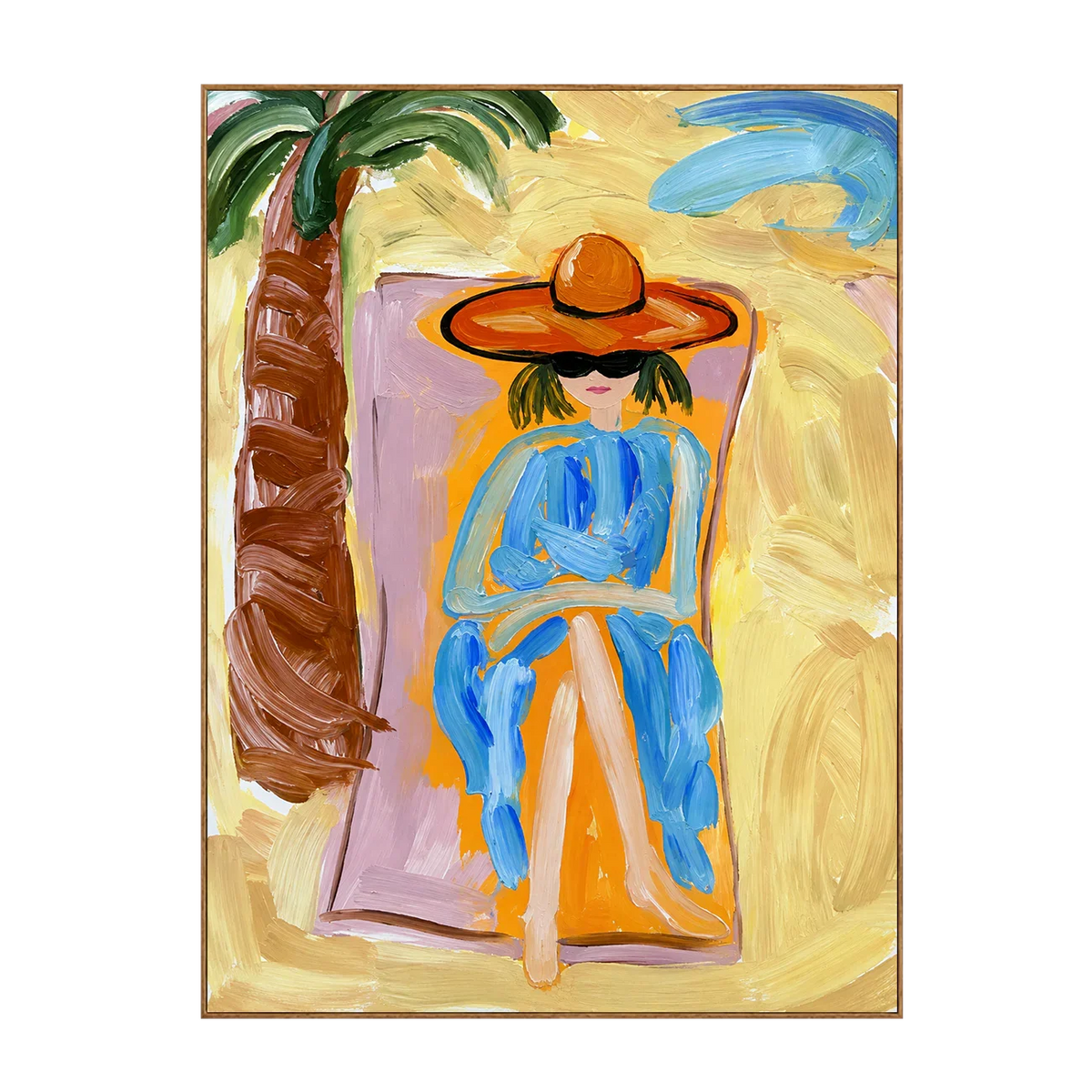 Sunlit Cowgirl Portrait Wall Art | Olyrel