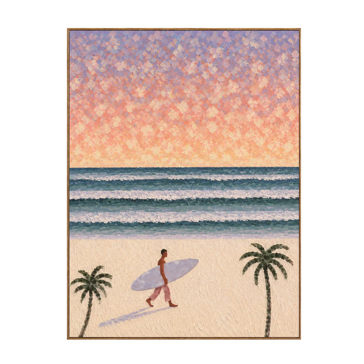 Pastel Surf Horizon Wall Art | Olyrel
