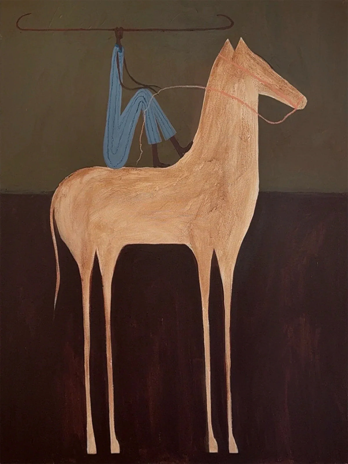 Horse and Rider Minimal Wall Art artwork view | Olyrel