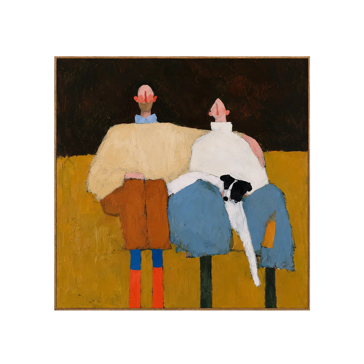 Two Friends Color Block Wall Art | Olyrel