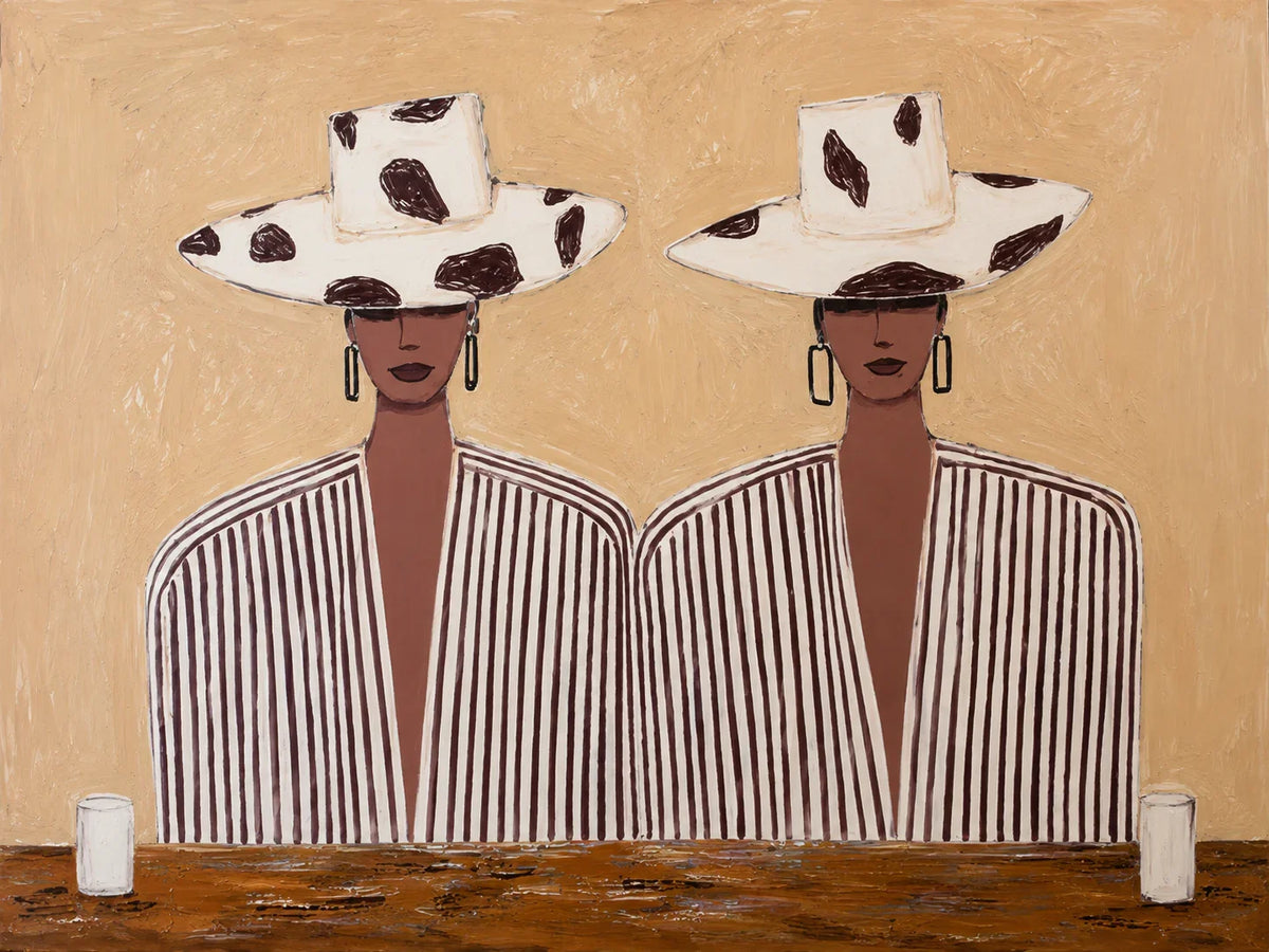 Spotted Hats and Striped Shirts Duo Wall Art artwork view | Olyrel