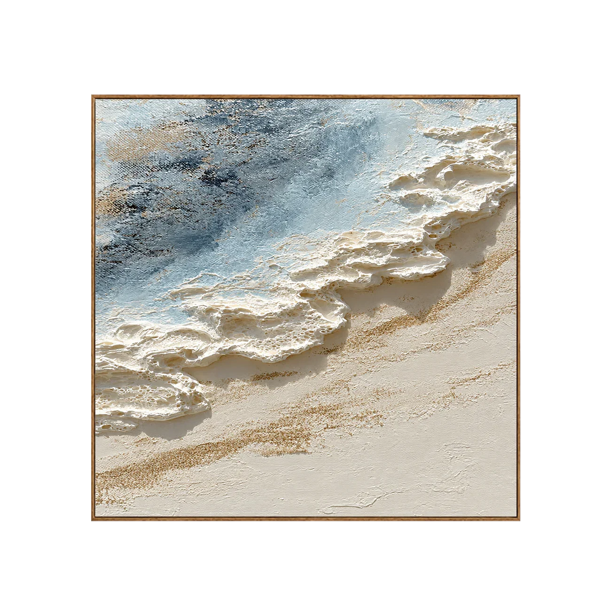 Blue Tide and Sculpted Foam Coastal Wall Art | Olyrel