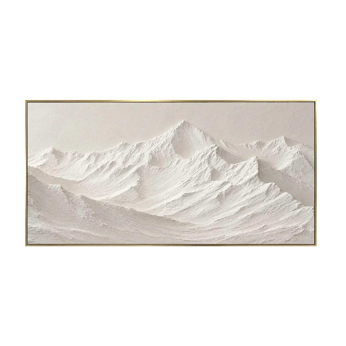 Sculpted Ivory Mountain Panorama Wall Art | Olyrel