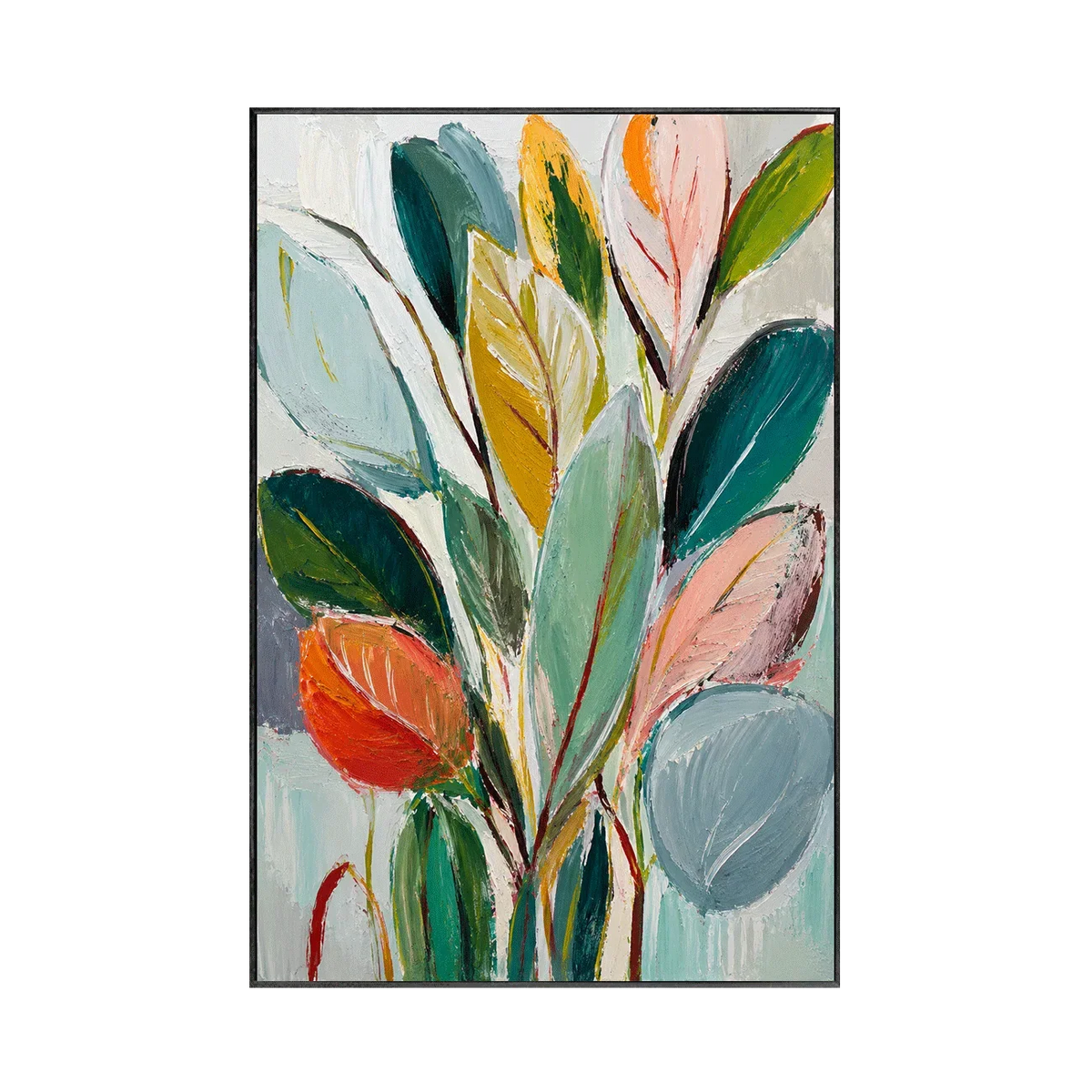 Painted Leaves Botanical Wall Art | Olyrel