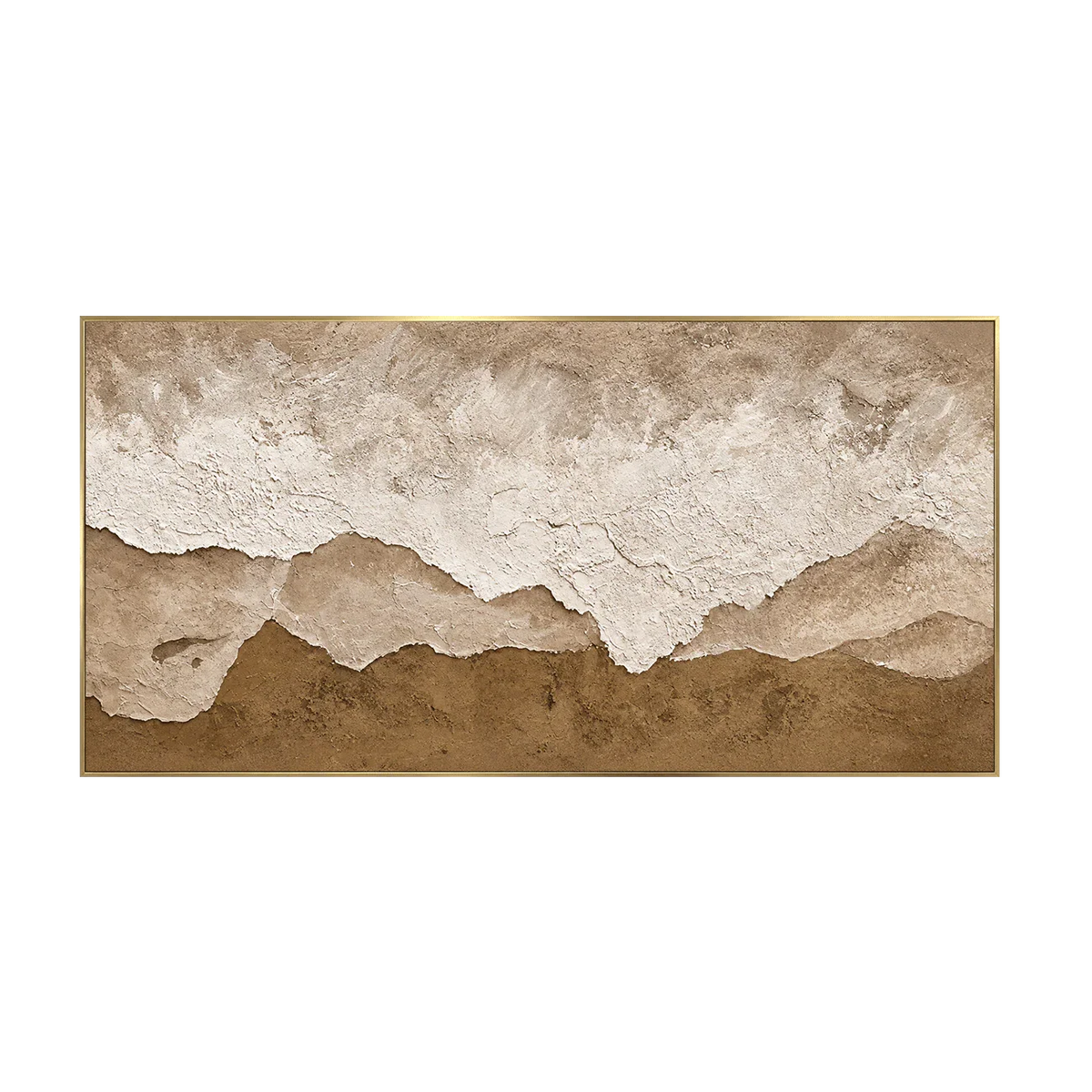 Layered Sand and Ivory Tides Wall Art | Olyrel