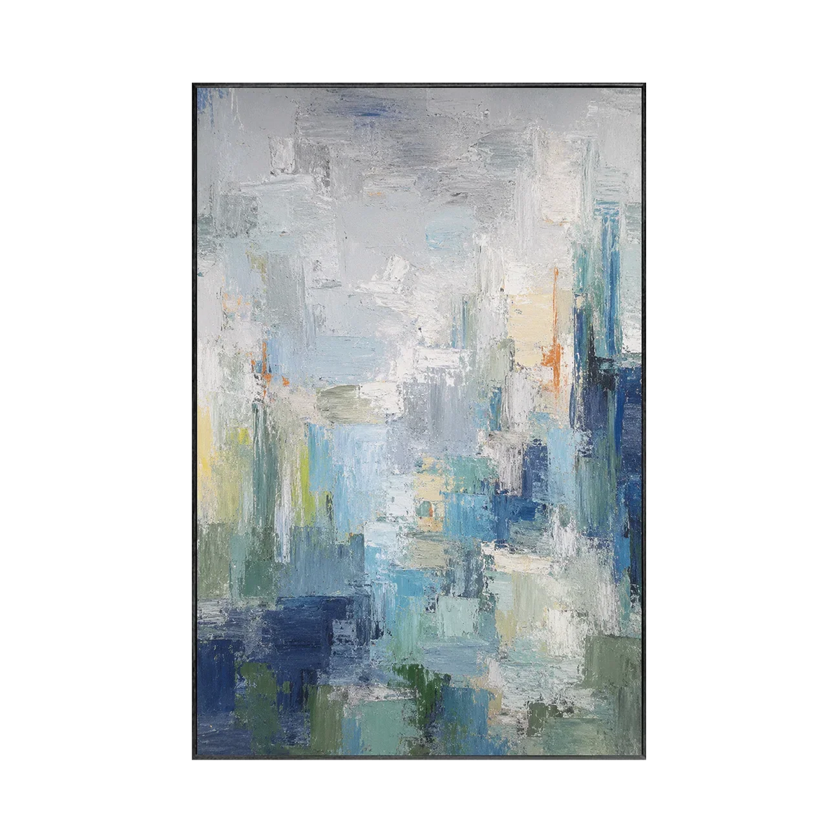 Mist Cityscape Abstract Wall Art | Olyrel