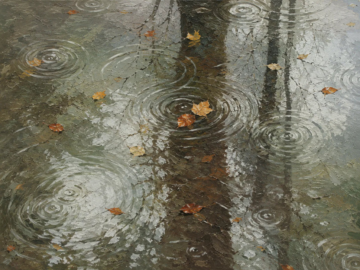 Rain Mirror City Wall Art lifestyle view 2 | Olyrel