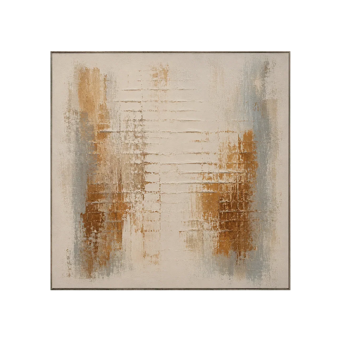 Rust Grid Textured Wall Art | Olyrel