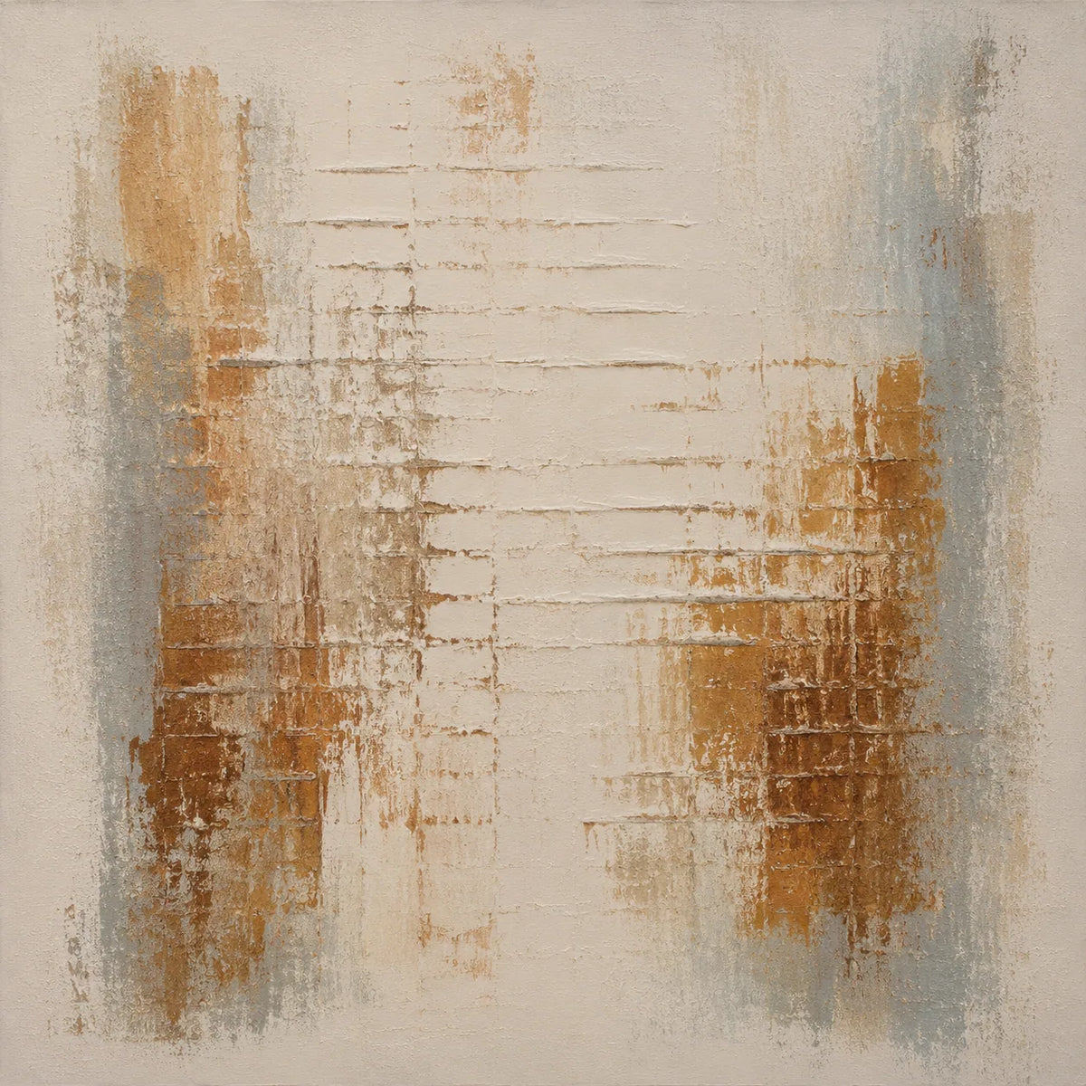 Rust Grid Textured Wall Art lifestyle view 2 | Olyrel