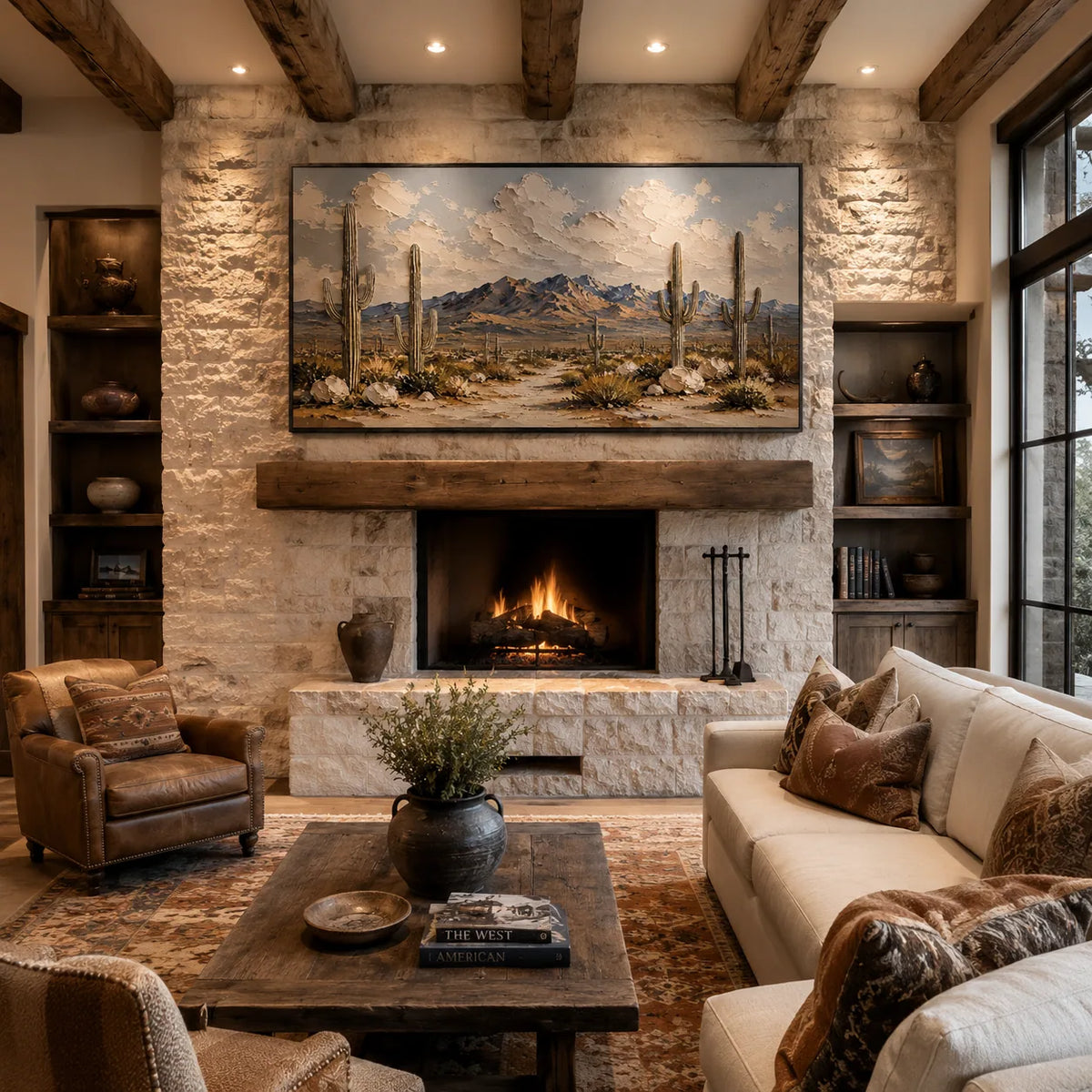 Saguaro Desert Landscape Wall Art lifestyle view 3 | Olyrel