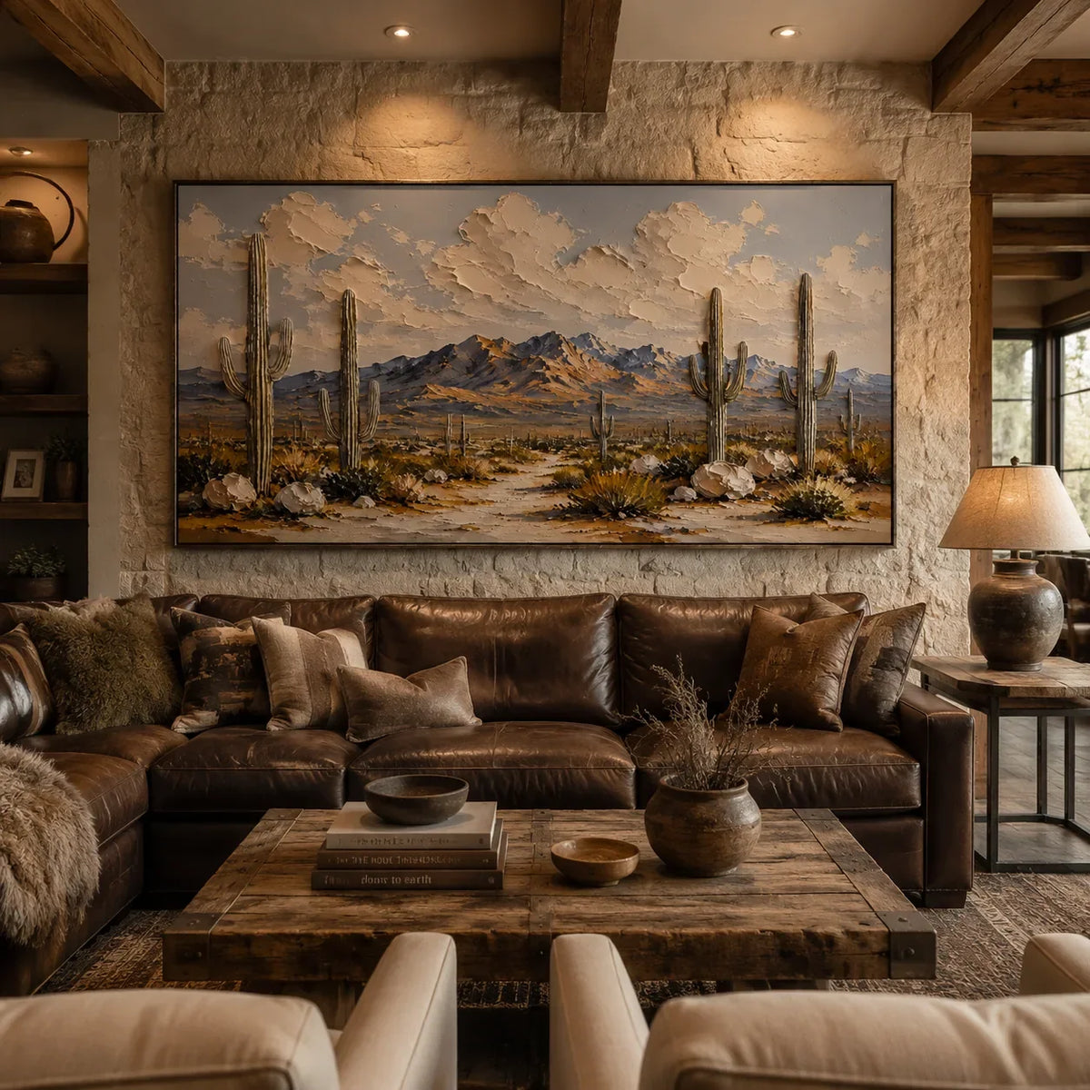 Saguaro Desert Landscape Wall Art lifestyle view 6 | Olyrel