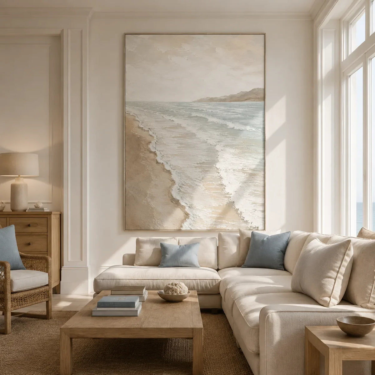 Pale Shore Coastal Wall Art lifestyle view 7 | Olyrel