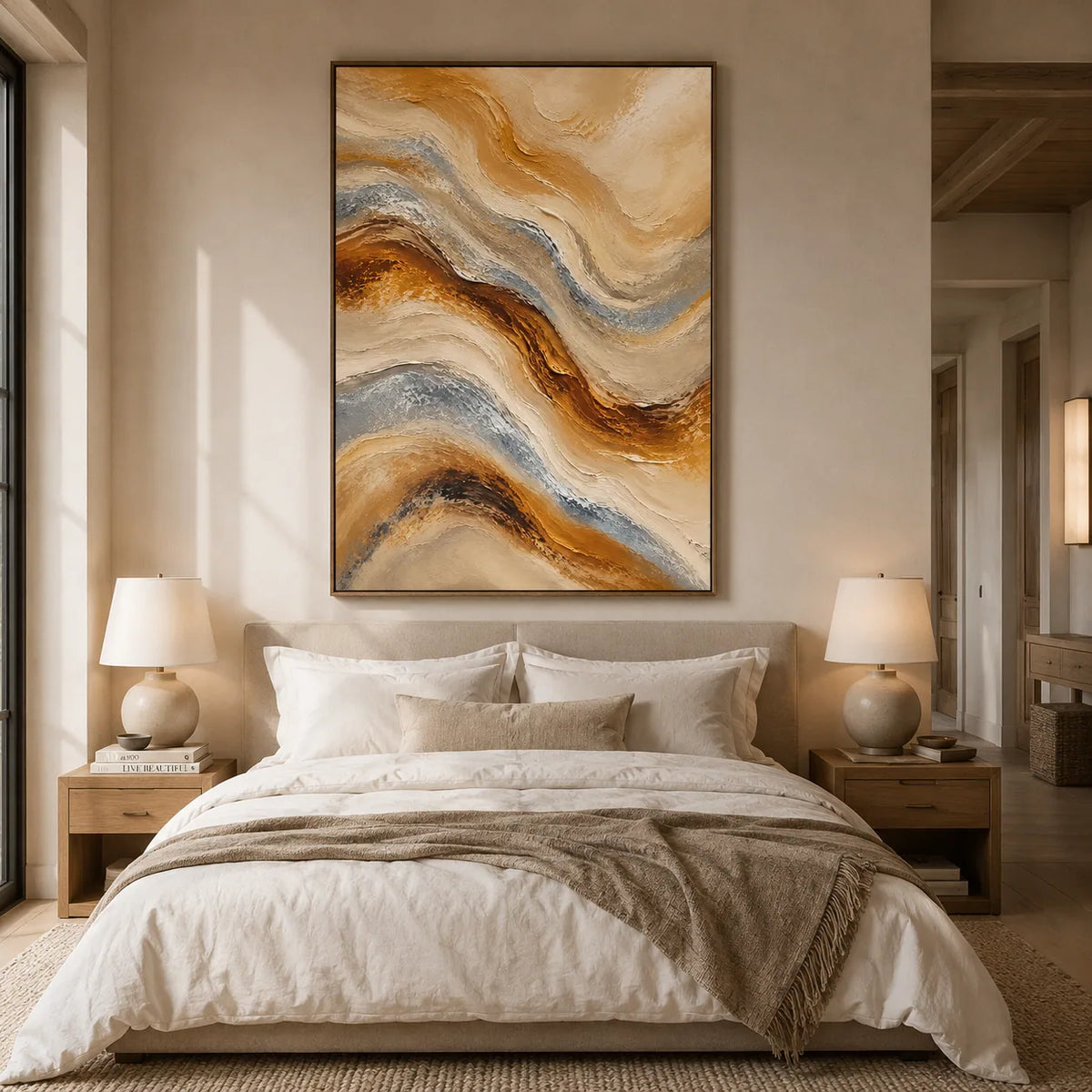 Sandstone Flow Textured Wall Art lifestyle view 5 | Olyrel