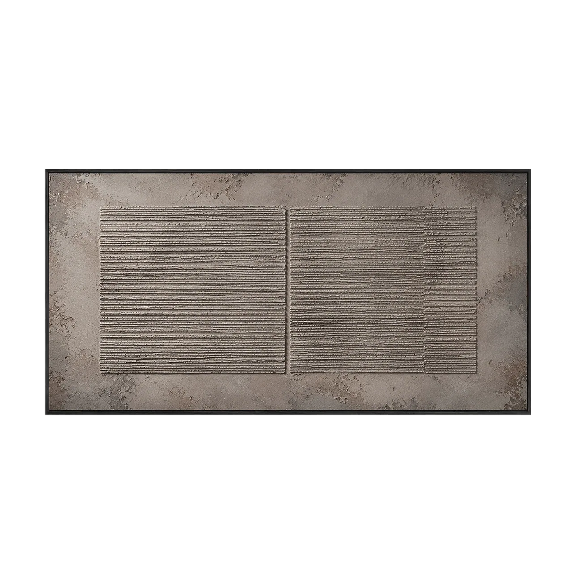 Charcoal Ribbed Relief Wall Art | Olyrel