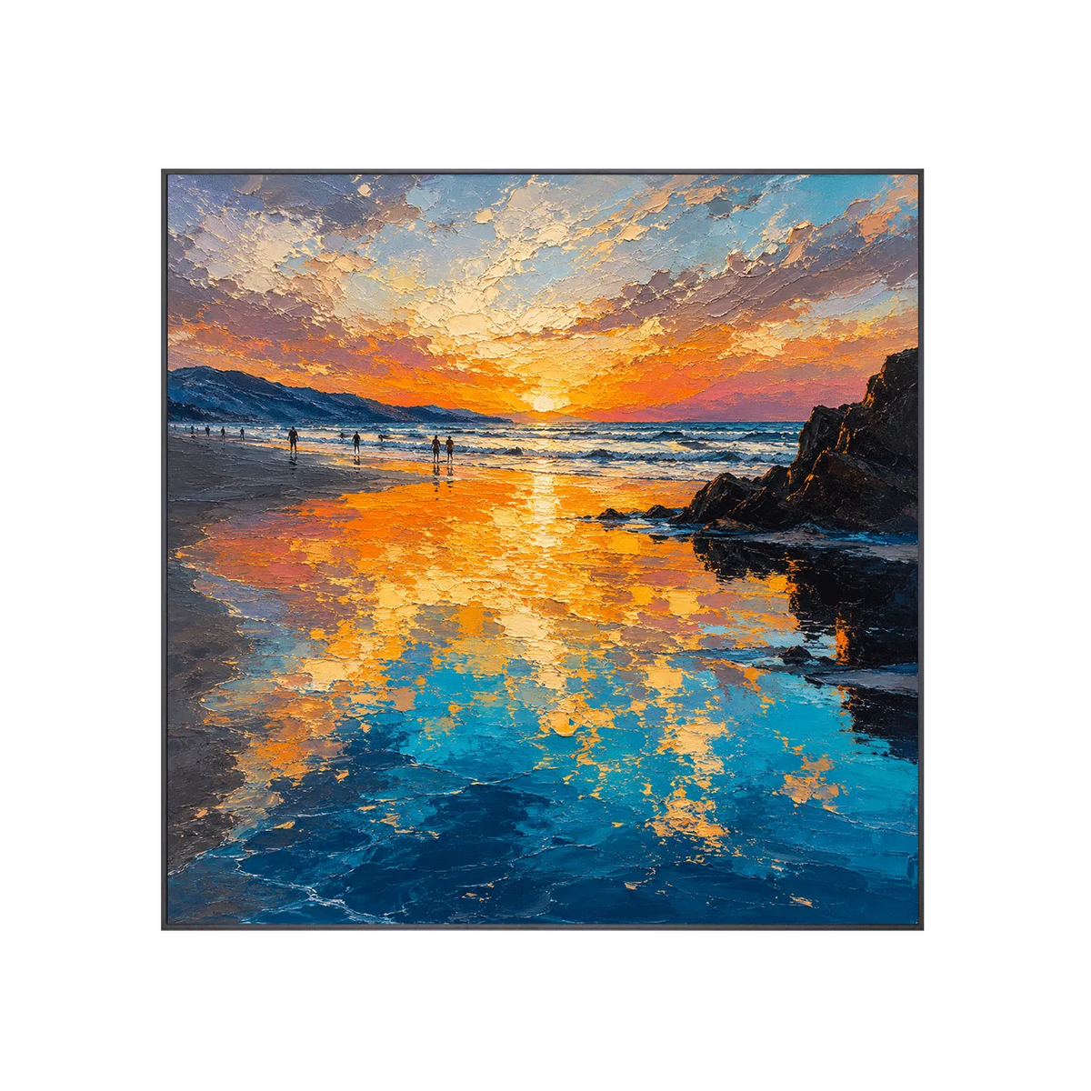 Golden Tide Sunset Wall Art | Olyrel