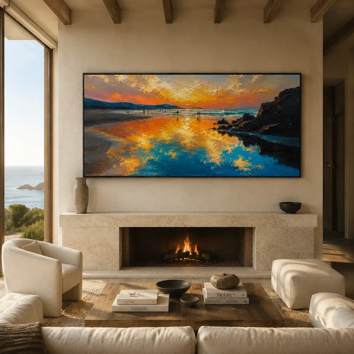 Sunset Cove Coastal Wall Art lifestyle view 5 | Olyrel