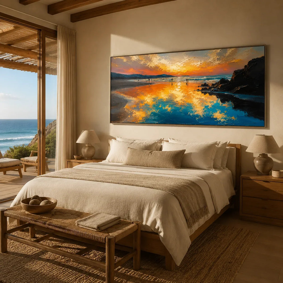 Sunset Cove Coastal Wall Art lifestyle view 7 | Olyrel