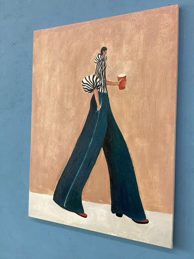 Striped Stroll Fashion Wall Art | Olyrel