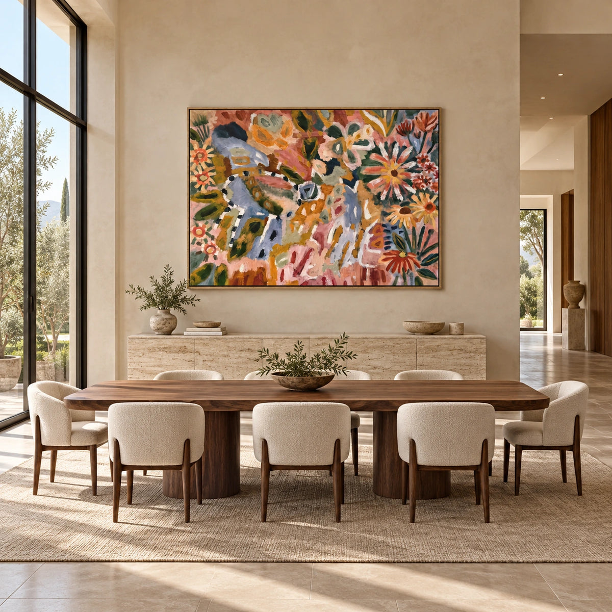 Wildflower Colour Dance Wall Art — interior room setting 1