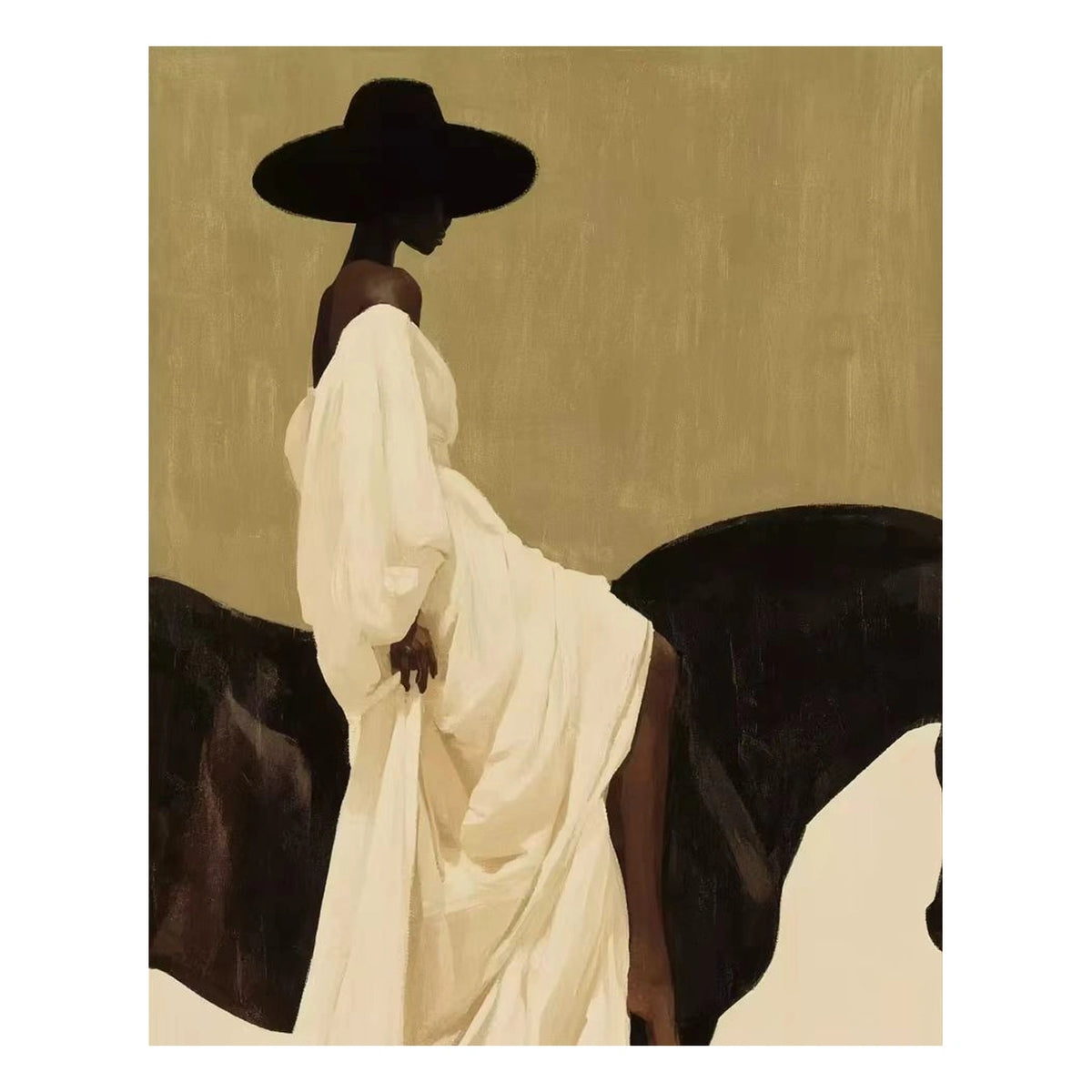Ivory Rider Wall Art — complete artwork