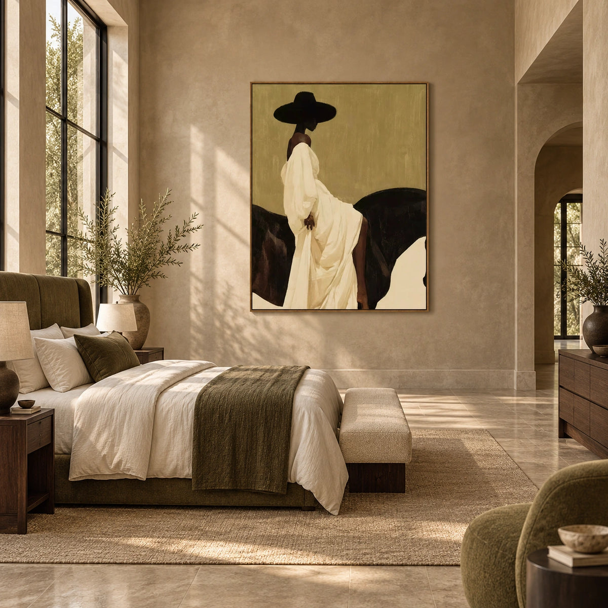 Ivory Rider Wall Art — interior room setting 1