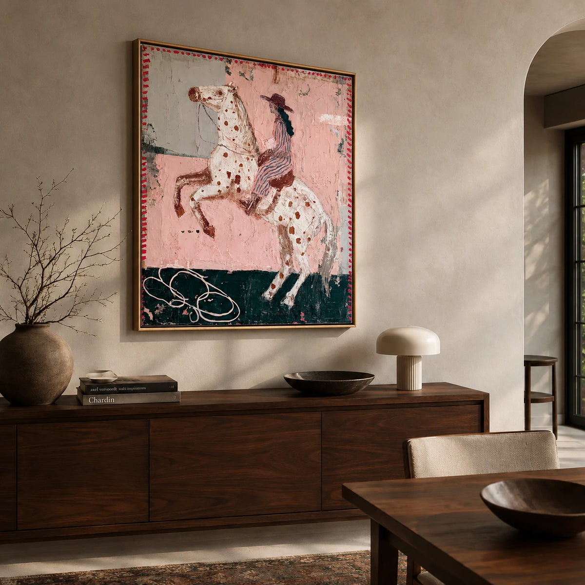 Rose Rodeo Wall Art — interior room setting 3