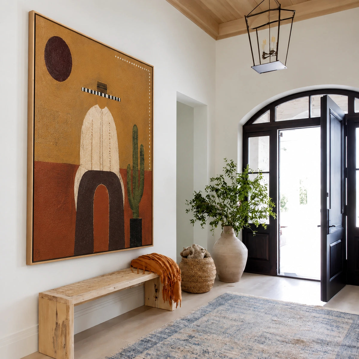 Desert Moon Cowboy Wall Art — interior room setting 2