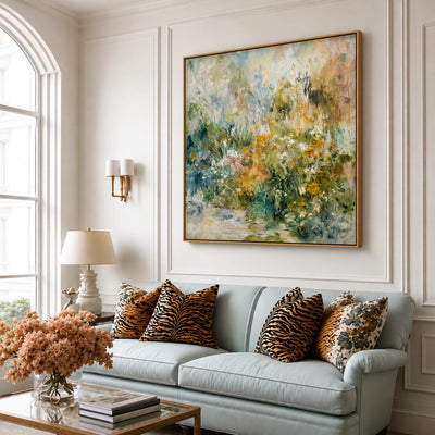 Morning Garden Haze Wall Art — interior room setting 3