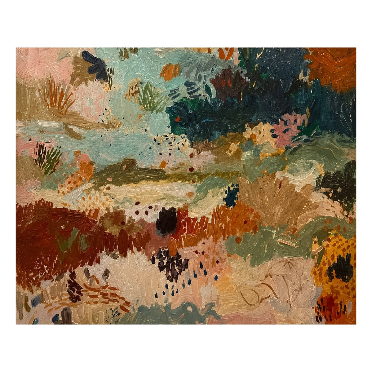 Terracotta Garden Reverie Wall Art — complete artwork