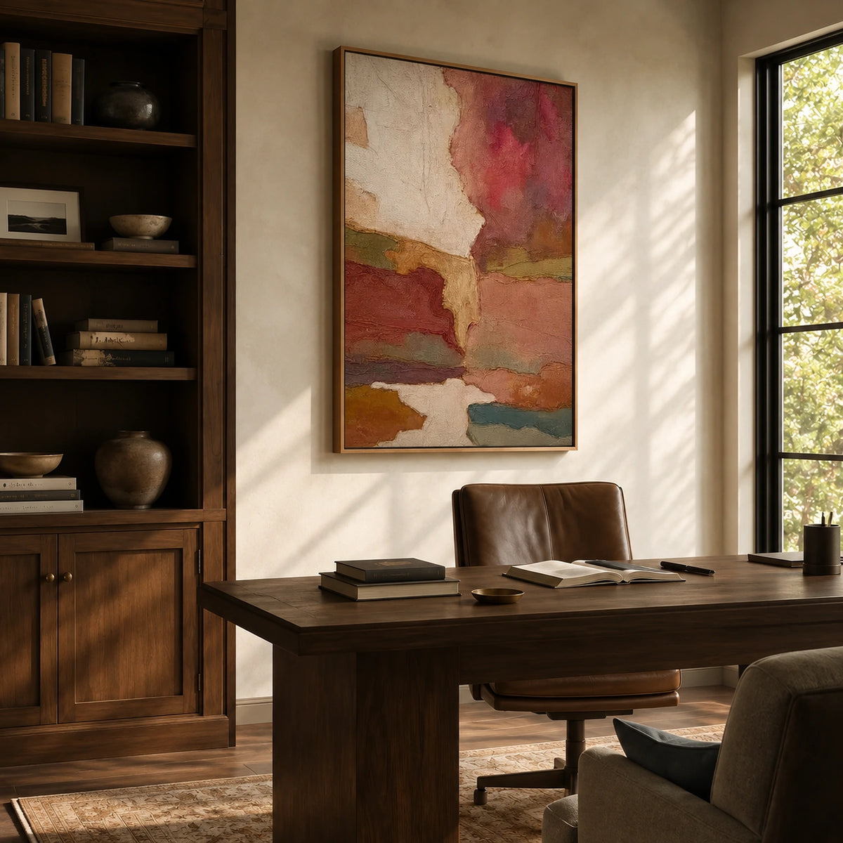 Rust Valley Layers Wall Art — interior room setting 1