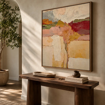 Saffron Earth Passage Wall Art — interior room setting 3